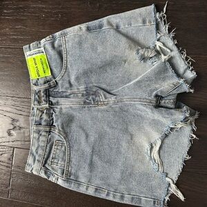 Distressed Denim Shorts